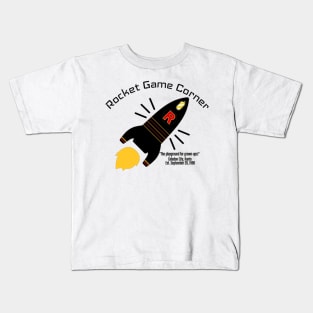 Rocket Game Corner T-Shirt in black lettering Kids T-Shirt